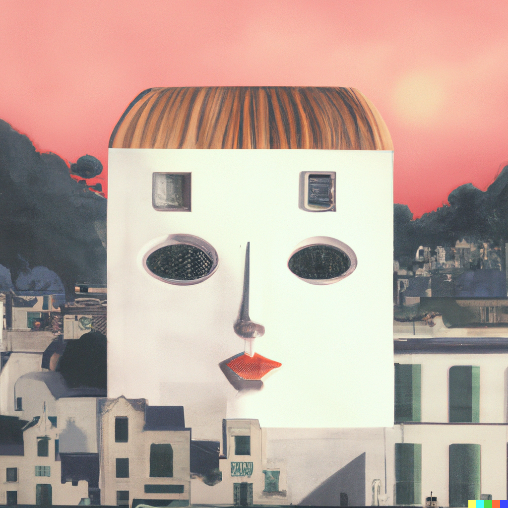 Holly Herndon & Mathew Dryhurst ("A building that looks like Holly Herndon", made with DALL·E 2)